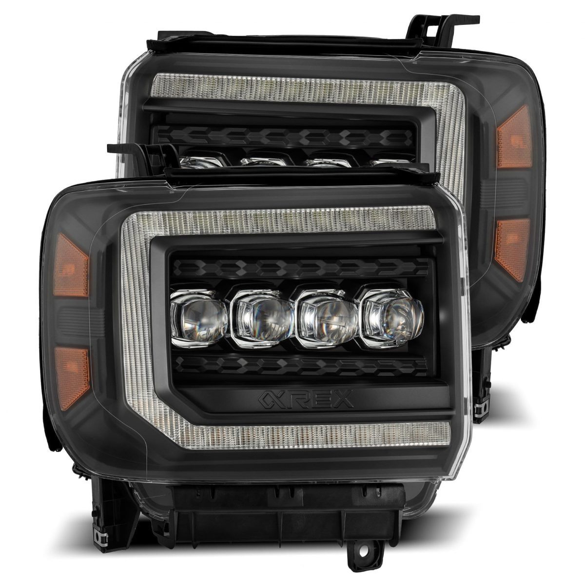 14-18 GMC Sierra NOVA-Series LED Projector Headlights Black