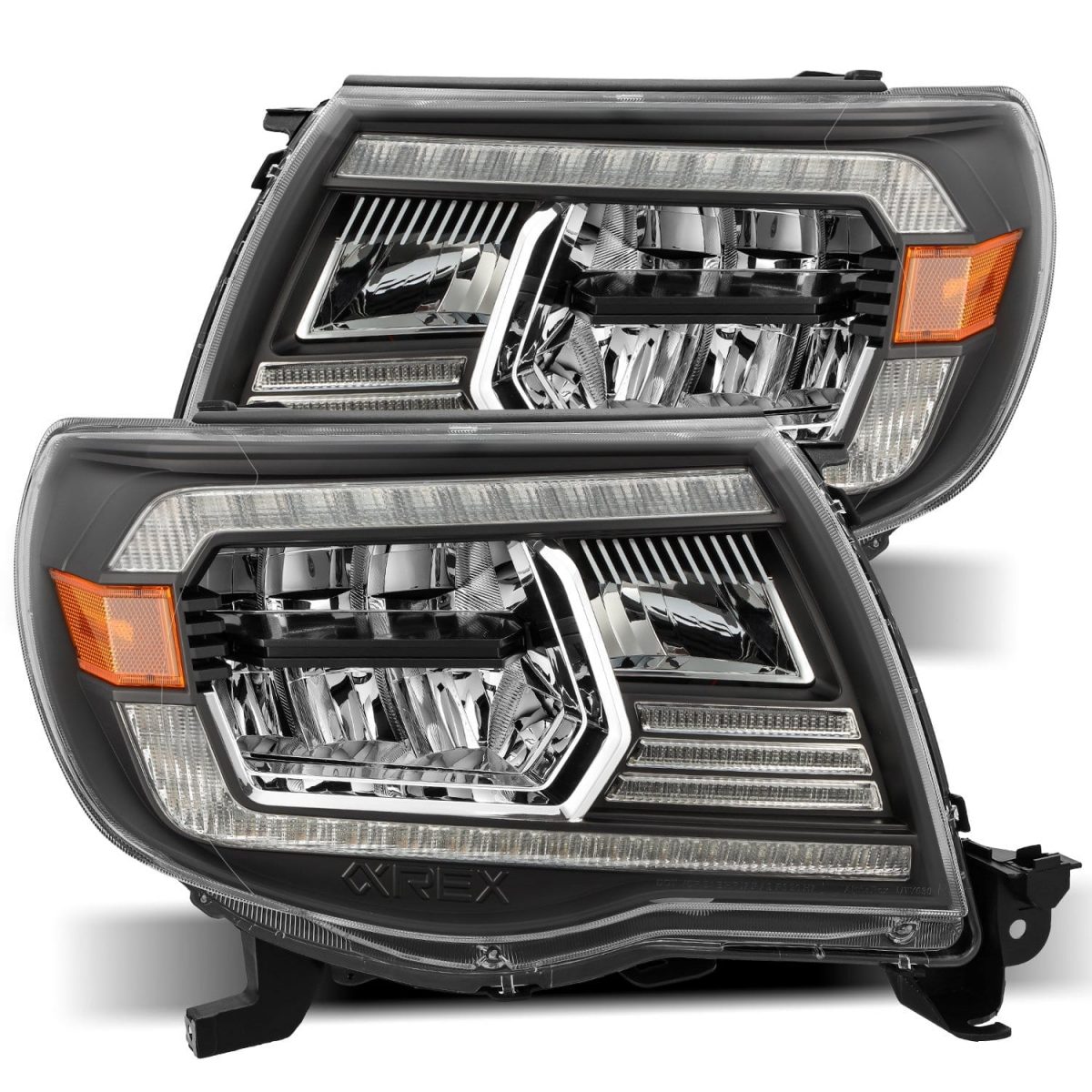 05-11 Toyota Tacoma LUXX-Series LED Crystal Headlights Black