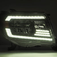 05-11 Toyota Tacoma LUXX-Series LED Crystal Headlights Alpha-Black - Backordered