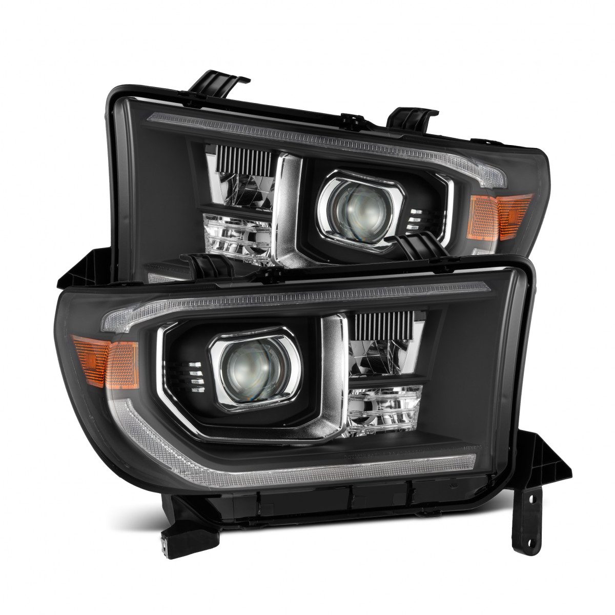 07-13 Toyota Tundra/08-17 Toyota Sequoia MK II PRO-Series Halogen Projector Headlights Black (Without Level Adjuster)