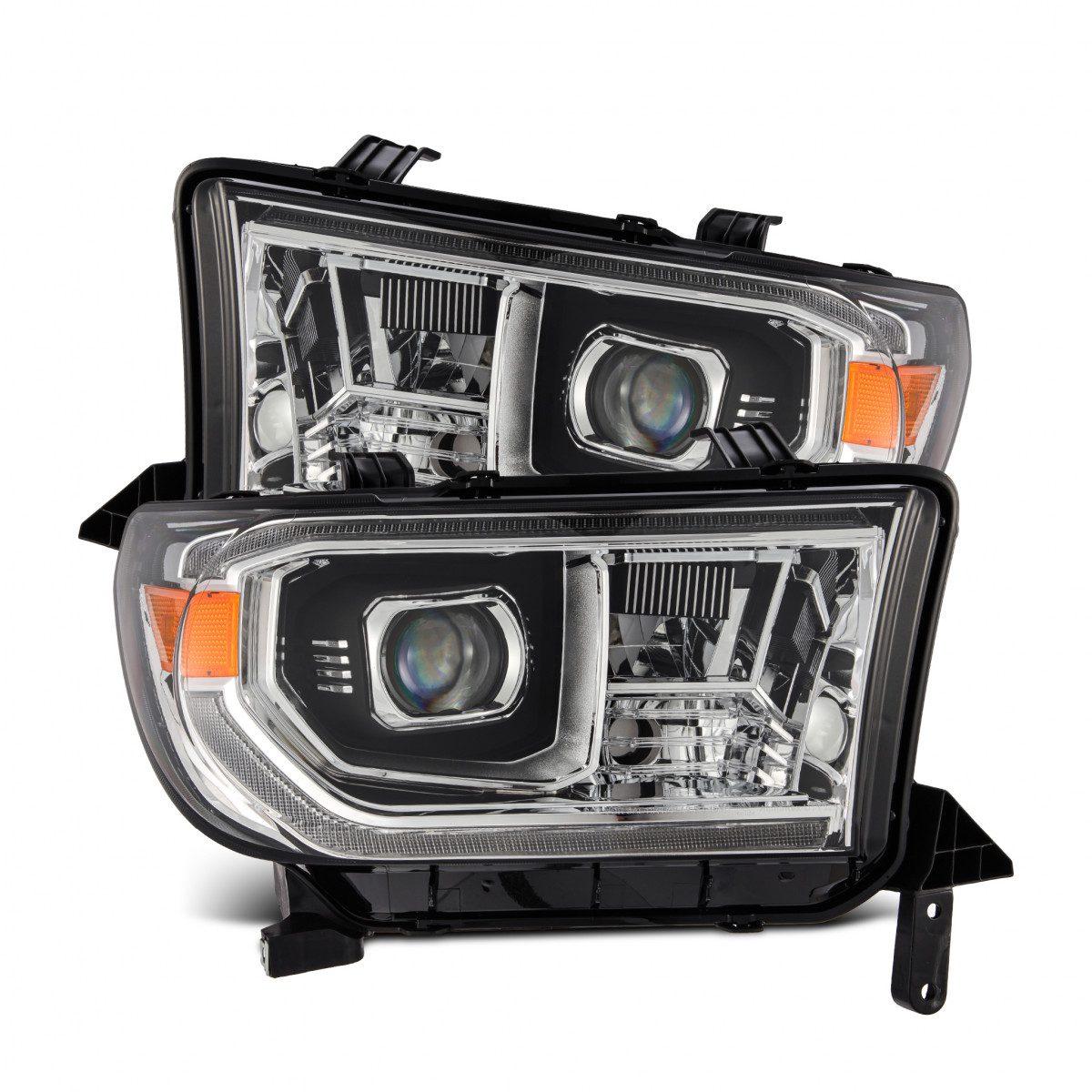 07-13 Toyota Tundra/08-17 Toyota Sequoia MK II LUXX-Series LED Projector Headlights Chrome (With Level Adjuster)