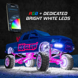 XKALPHA RGBW LED TRUCK ROCK LIGHT KIT WITH COLOR CHASING / APP CONTROLLED