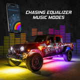 XKALPHA RGBW LED TRUCK ROCK LIGHT KIT WITH COLOR CHASING / APP CONTROLLED