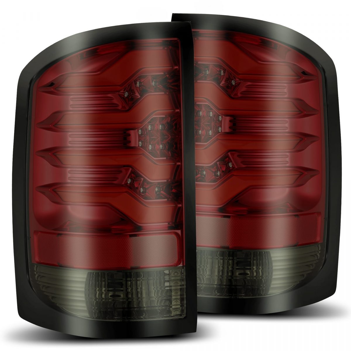 14-18 GMC Sierra 1500/2500HD/3500HD PRO-Series LED Tail Lights Red Smoke