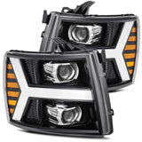 07-13 Chevrolet Silverado PRO-Series Halogen Projector Headlights Jet Black