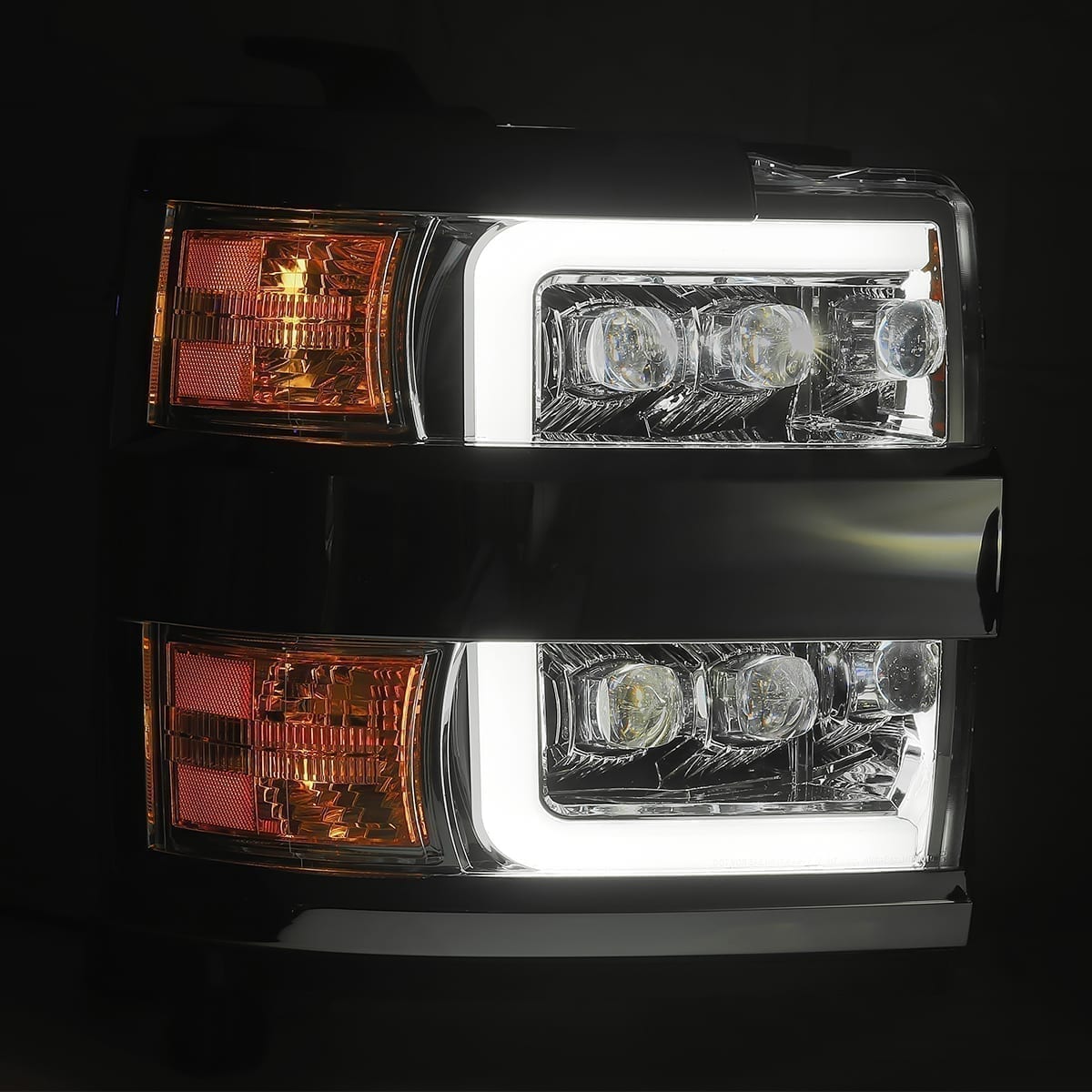 15-19 Chevrolet Silverado 2500HD/3500HD MK II NOVA-Series LED Projector Headlights Black