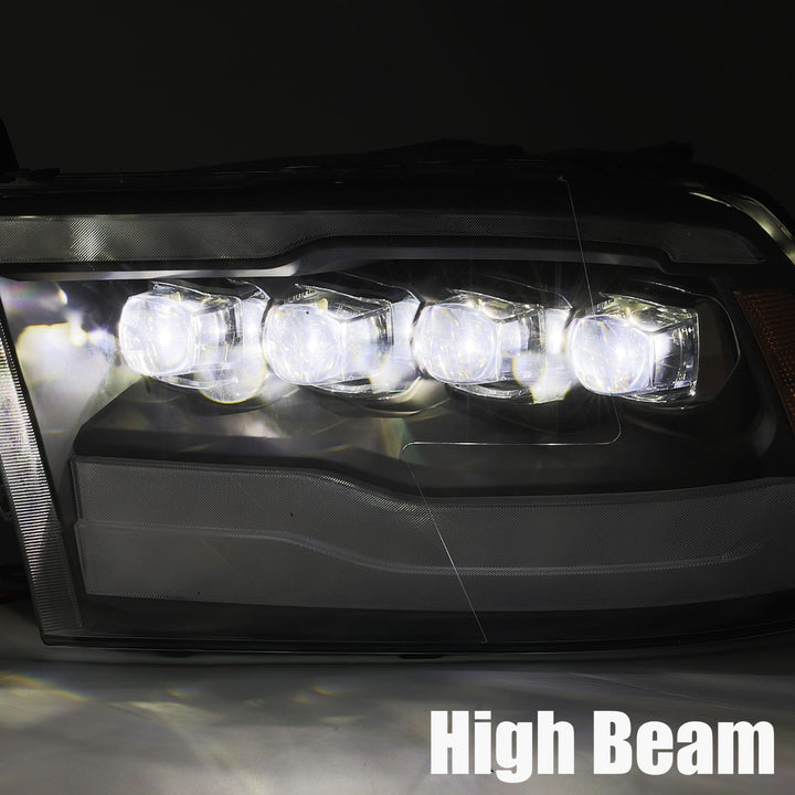09-18 Ram Truck NOVA-Series LED Projector Headlights Alpha-Black