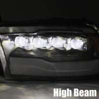 09-18 Ram Truck NOVA-Series LED Projector Headlights Jet Black - Backordered