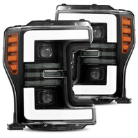 17-19 Ford Super Duty PRO-Series Halogen Projector Headlights Jet Black