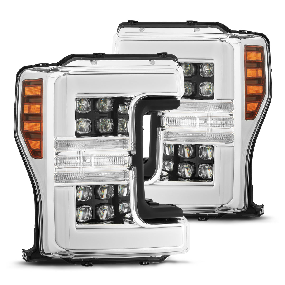 17-19 Ford Super Duty NOVA-Series LED Projector Headlights Chrome