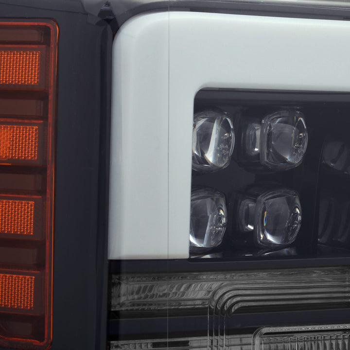 17-19 Ford Super Duty NOVA-Series LED Projector Headlights Jet Black