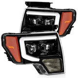 09-14 Ford F150 LUXX-Series LED Projector Headlights Jet Black