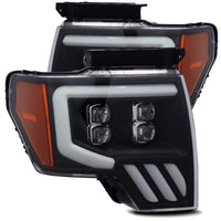09-14 Ford F150 NOVA-Series LED Projector Headlights Black - Backordered