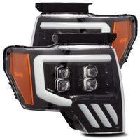 09-14 Ford F150 NOVA-Series LED Projector Headlights Jet Black - Backordered