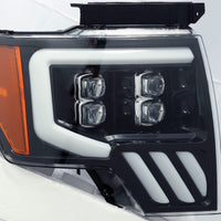 09-14 Ford F150 NOVA-Series LED Projector Headlights Jet Black - Backordered