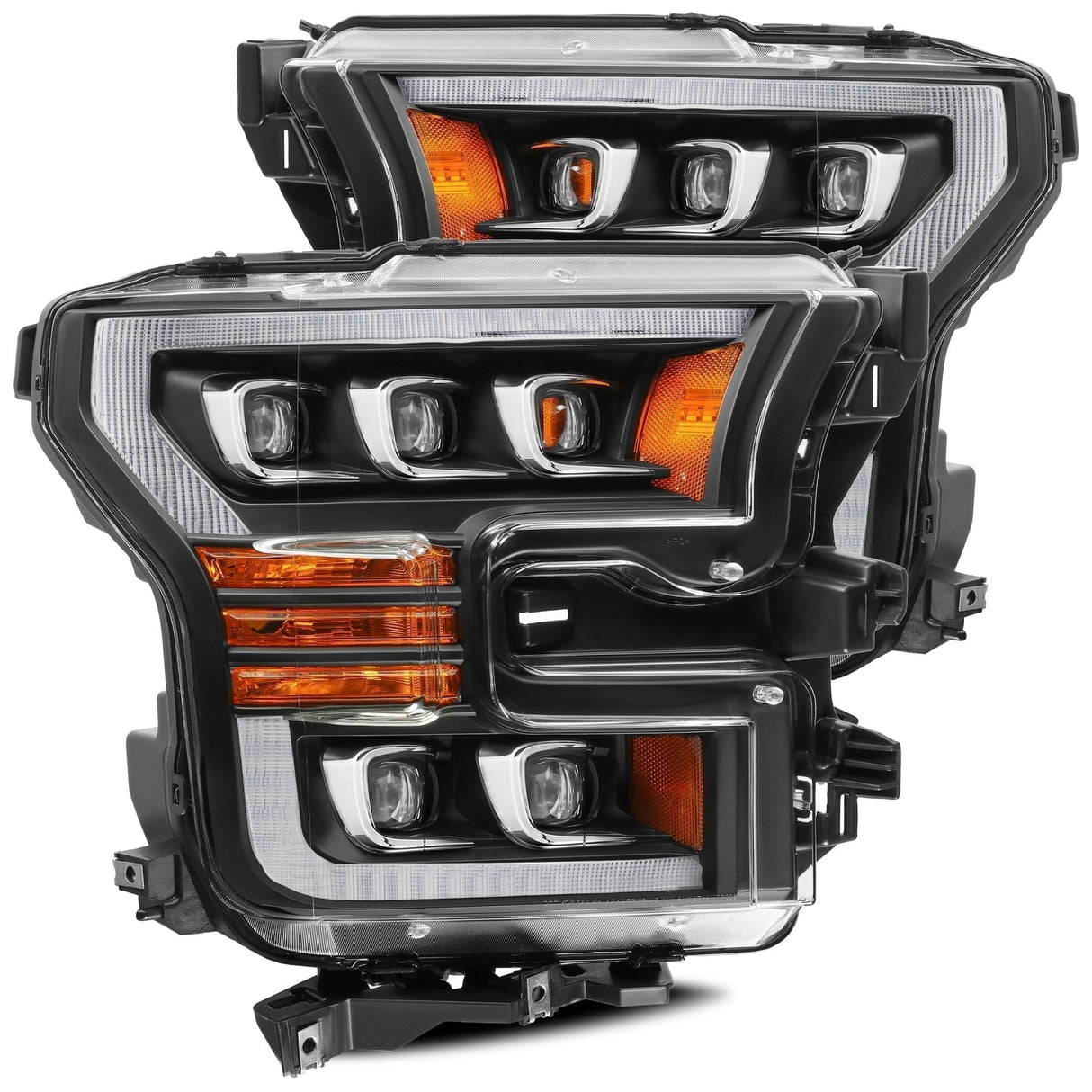 15-17 Ford F150 / 17-20 F150 Raptor NOVA-Series LED Projector Headlights Black