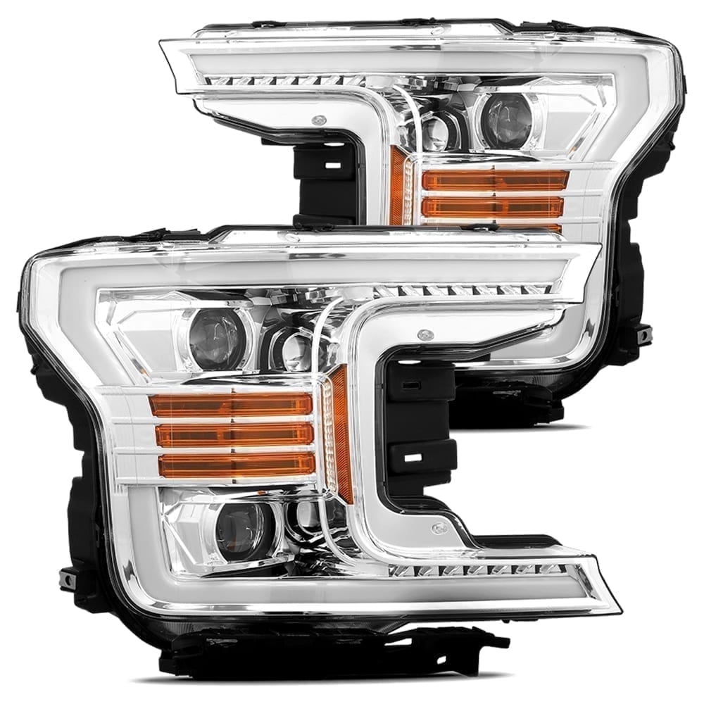 18-20 Ford F150 PRO-Series Halogen Projector Headlights Chrome