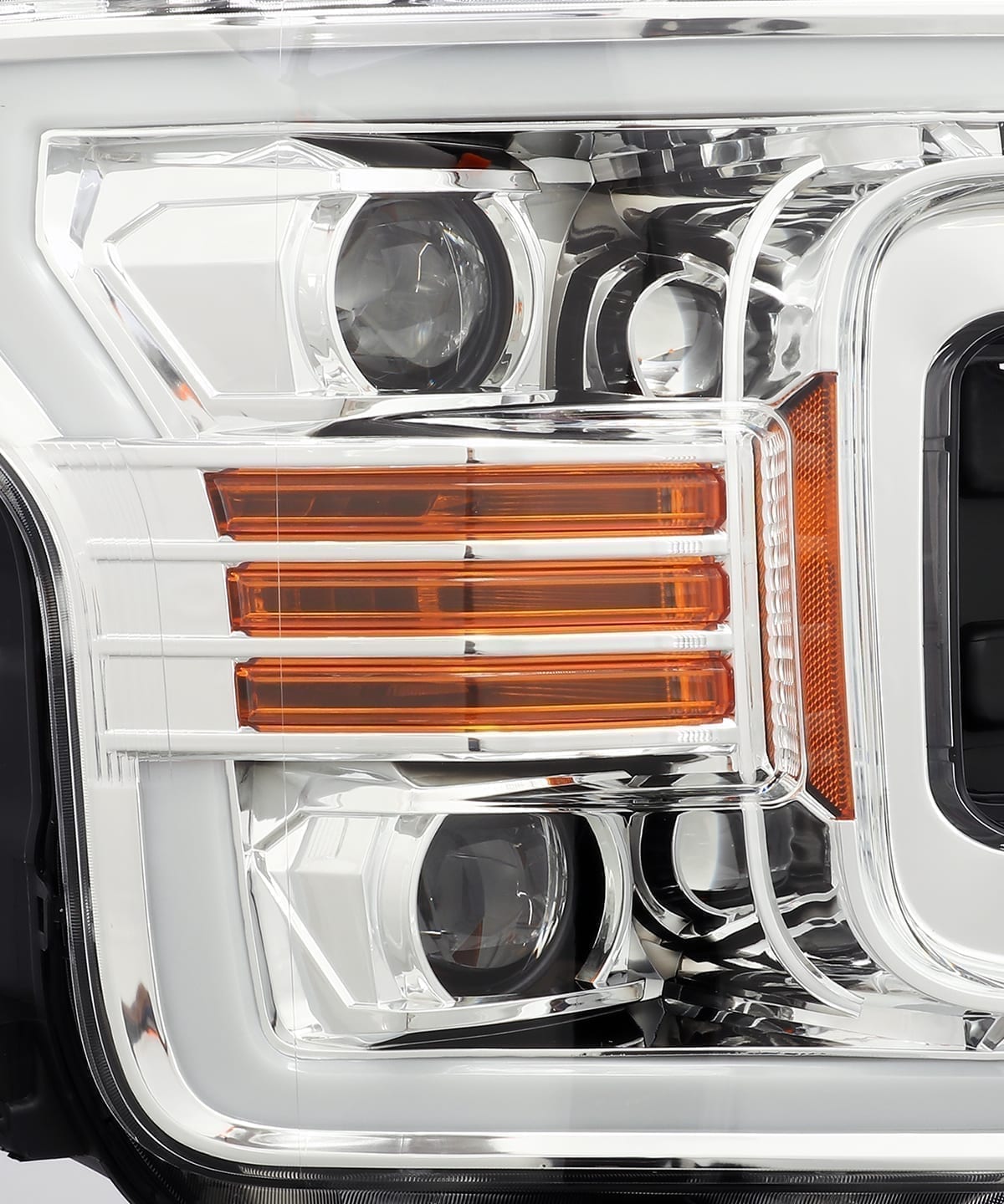 18-20 Ford F150 PRO-Series Halogen Projector Headlights Chrome