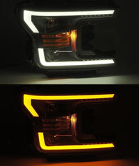 18-20 Ford F150 LUXX-Series LED Projector Headlights Jet Black