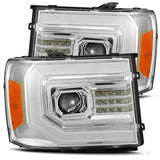 07-13 GMC Sierra Luxx-Series LED Projector Headlights Chrome