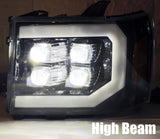 07-13 GMC Sierra NOVA-Series LED Projector Headlights Black