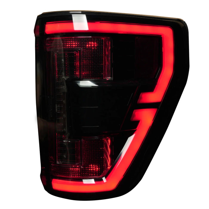 Ford F150 21-23 Ultra Bright OLED Tail Lights w/ Startup Light Sequence (Replaces Factory Halogen Tail Lights w/ BLIS Only) - SMOKED LENS (OPEN BOX)
