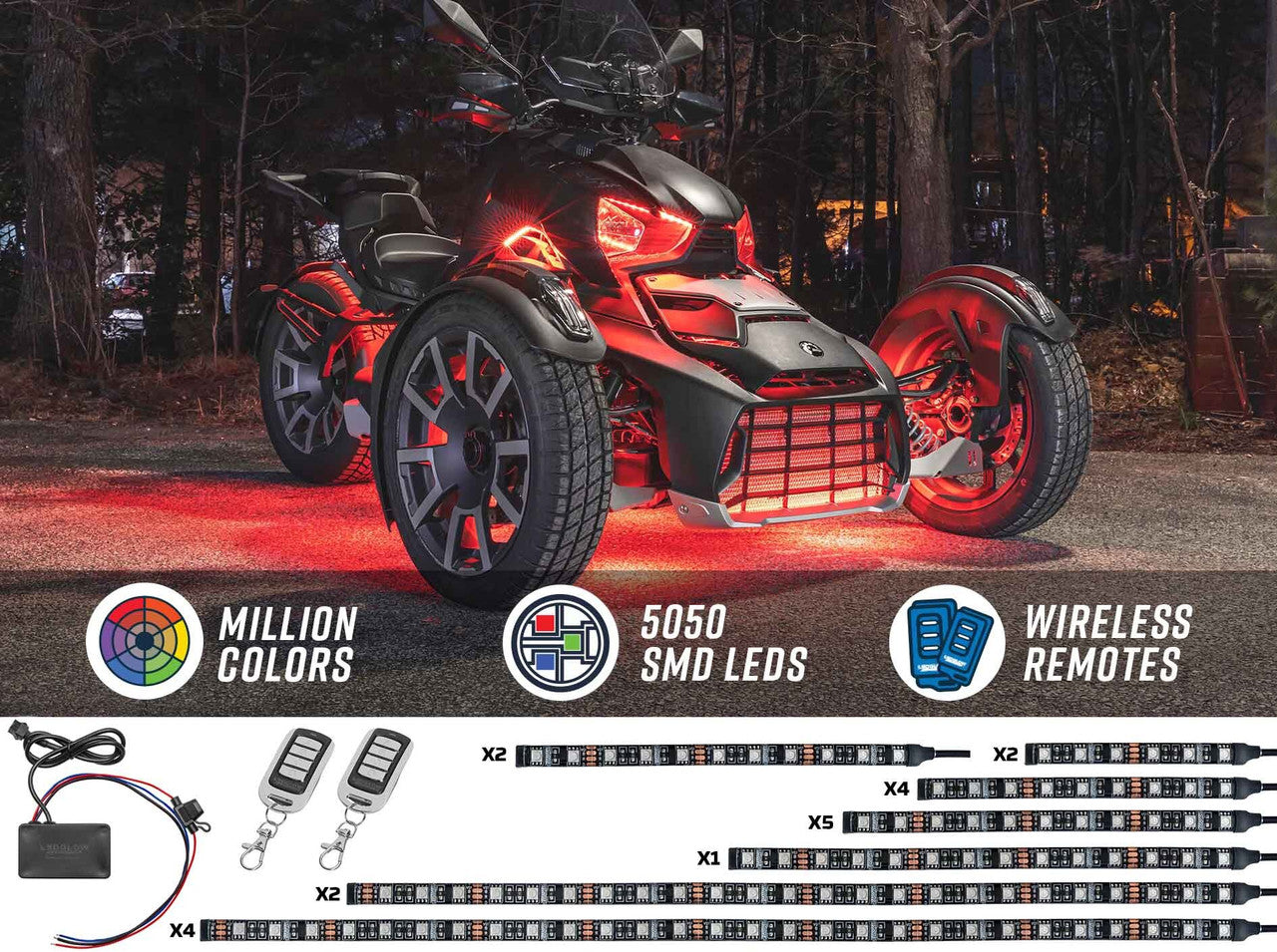Advanced Million Color LED Lighting Kit for Can-Am Ryker