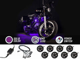 8pc Purple LED Pod Lighting Kit
