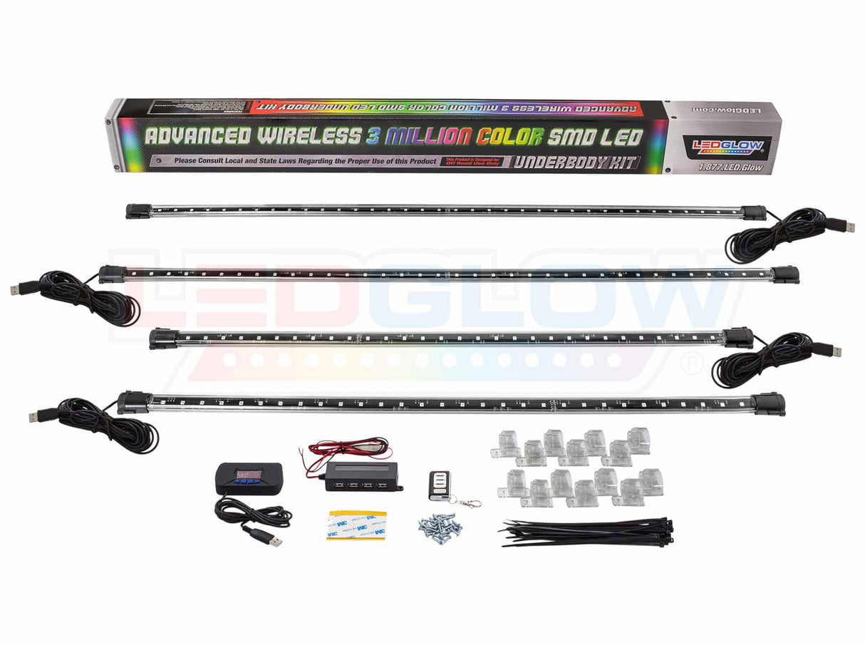 Advanced 3 Million Color LED Car Underbody Lighting Kit