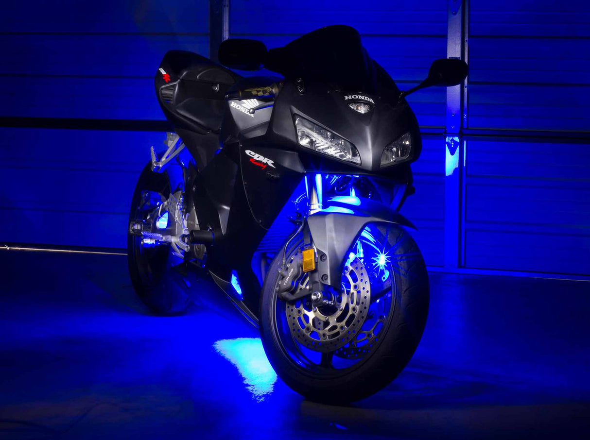 Advanced Blue LED Mini Motorcycle Lighting Kit