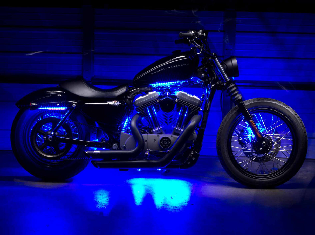 Advanced Blue LED Mini Motorcycle Lighting Kit