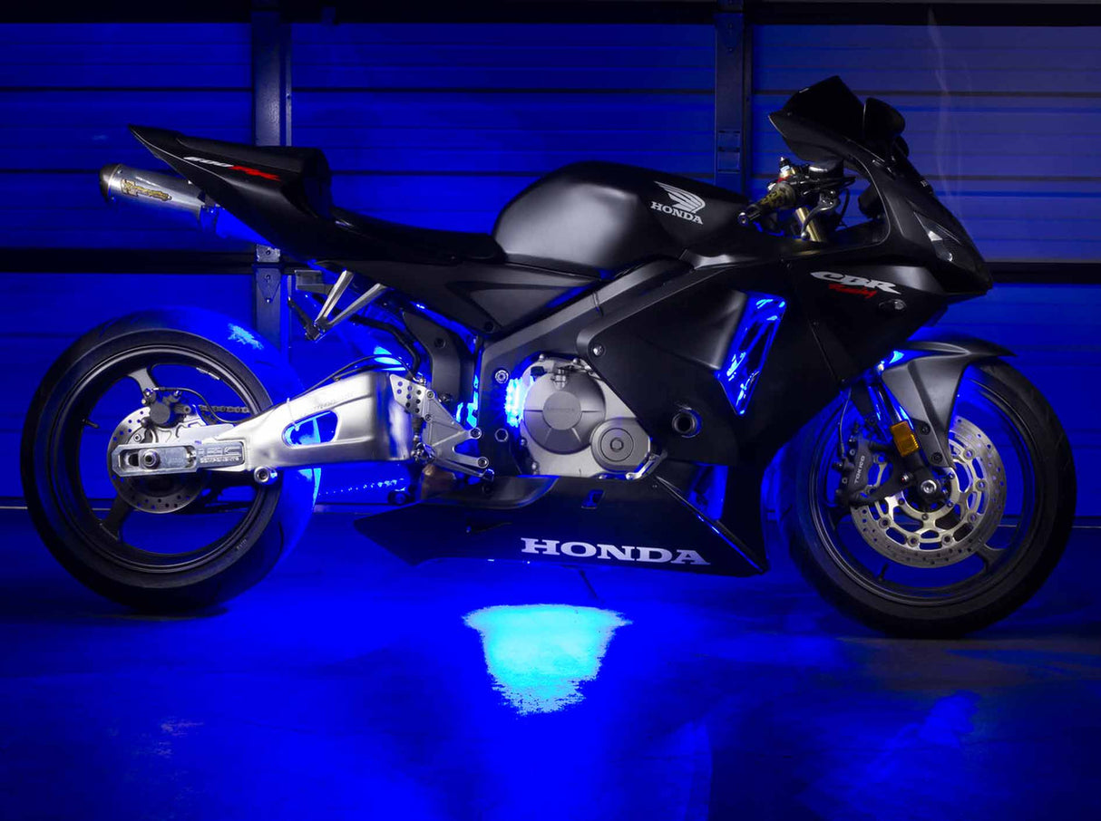Advanced Blue LED Mini Motorcycle Lighting Kit