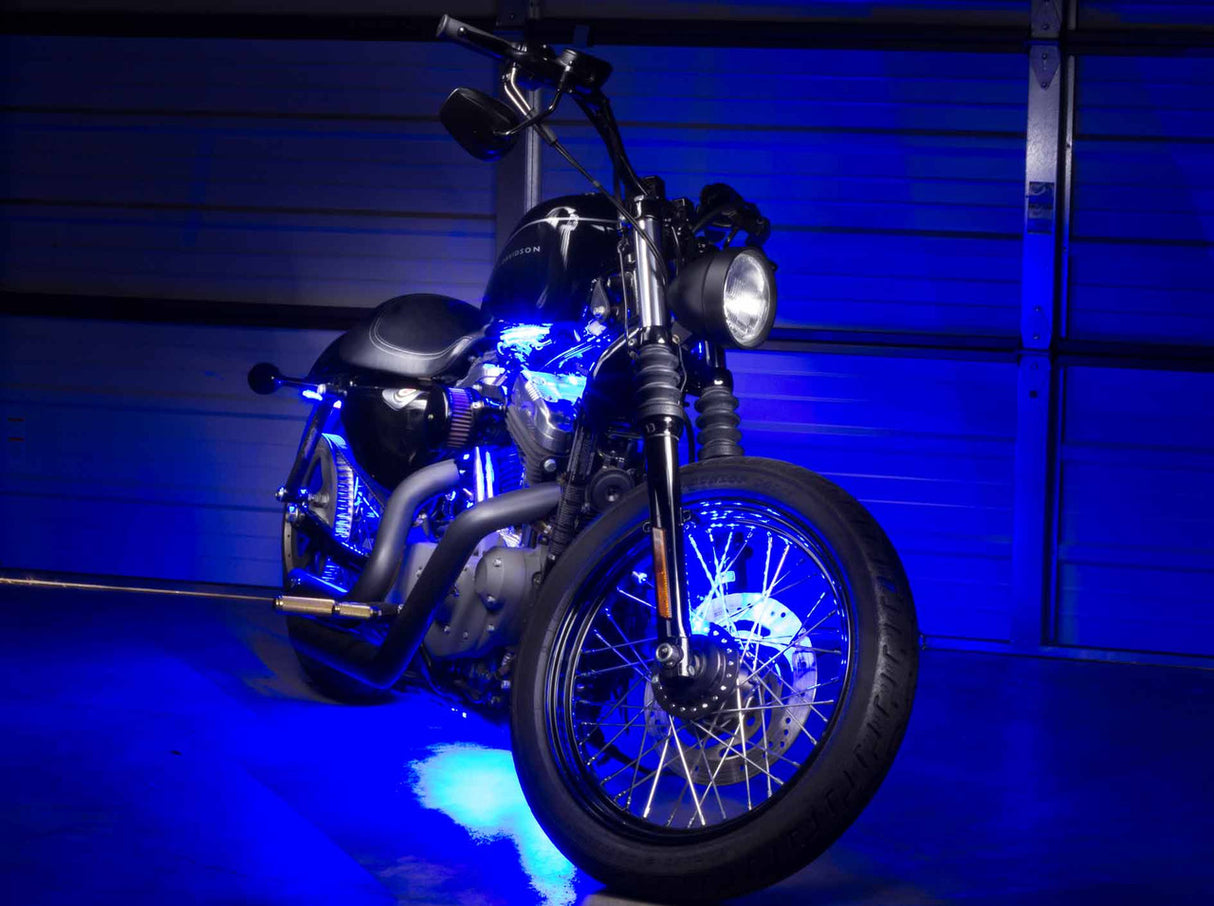 Advanced Blue LED Mini Motorcycle Lighting Kit