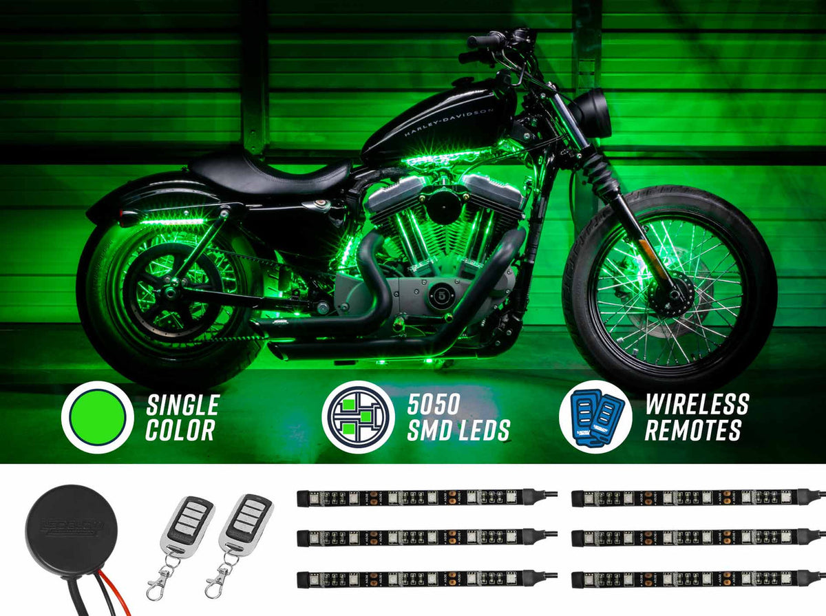 Motorcycle Light Module Advanced Green LED Mini Motorcycle Lighting Kit – Customs Unlimited LLC