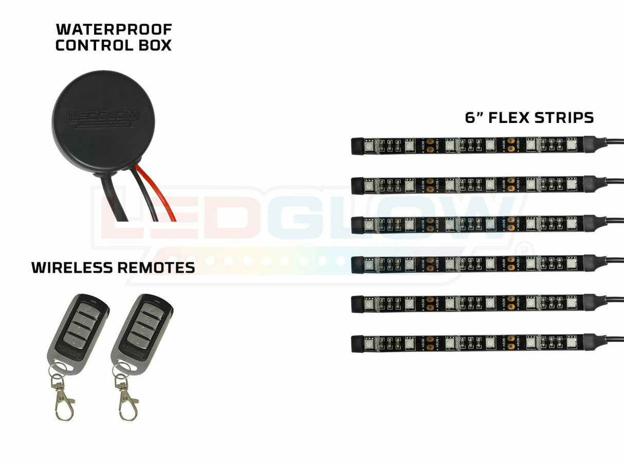 Advanced Ice Blue LED Mini Motorcycle Lighting Kit