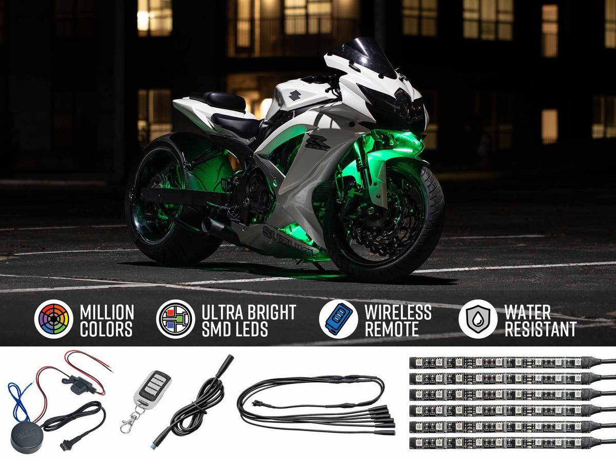 Motorcycle Light Module Advanced Million Color LED Motorcycle Lighting Kit for Sport Bikes ...