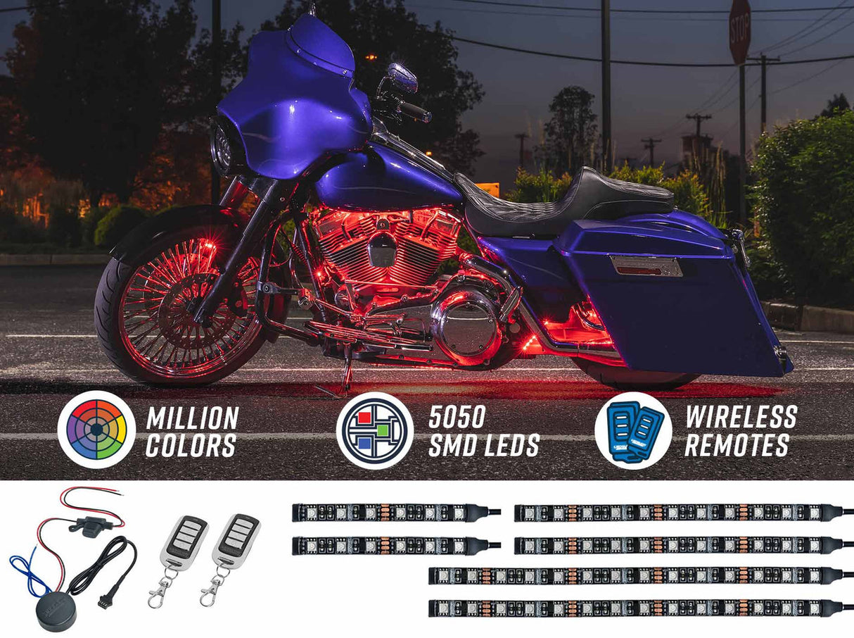 Advanced Million Color LED Motorcycle Lighting Kit