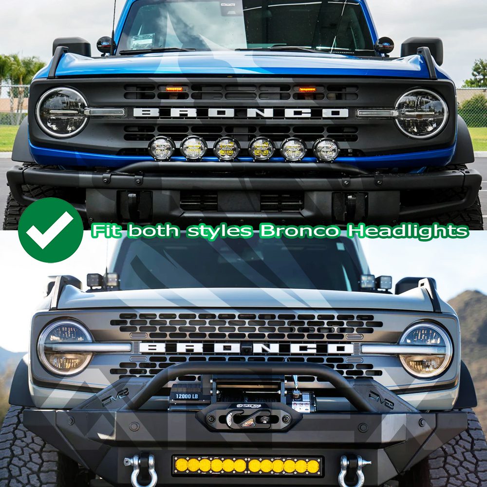 21-24 Ford Bronco / 22-24 Bronco Raptor NOVA-Series LED Projector Headlights Black