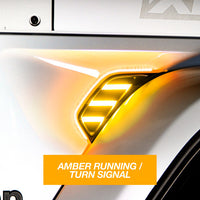 Amber Fender Vent Turn Signal & Running Light For JEEP JL&JT