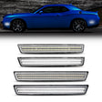 Auto Addict USA 2015–2024 Dodge Challenger clear white LED side markers installed front and rear view