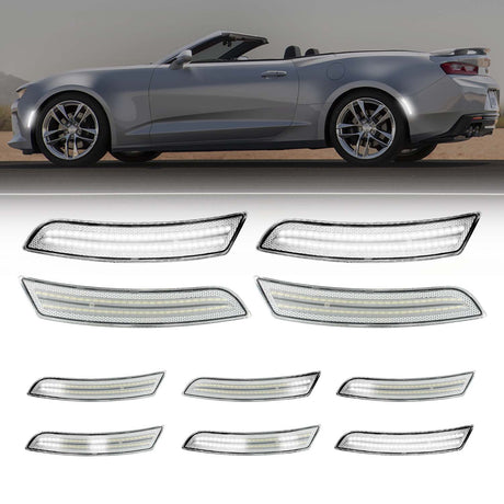 Auto Addict USA 2016-2025 Camaro Clear Lens White LED Side Markers