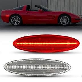 Auto Addict USA C5 Corvette Clear Lens Red LED Side Markers
