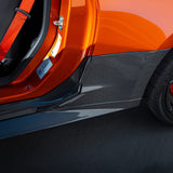 Auto Addict USA Camaro SS carbon fiber side skirt rocker panel gloss finish close up