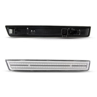 Auto Addict USA Dodge Challenger clear white LED side markers installed rear quarter panel illumination