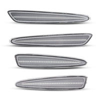 Auto Addict USA clear LED side marker housing with bright white illumination for Corvette C6