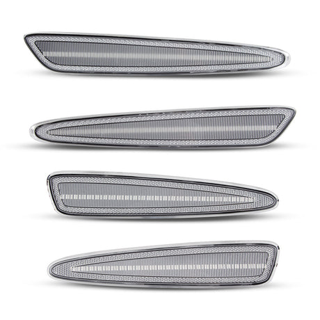 Auto Addict USA clear LED side marker housing with bright white illumination for Corvette C6