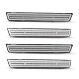 Auto Addict USA clear white LED side marker close up detail showing white LED output for Dodge Challenger
