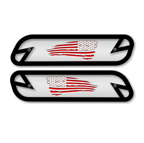 Tattered Flag Hood Emblem Replacements - Fits 2019-2025 Ram® 2500, 3500, 4500 - Fully Customizable, LED