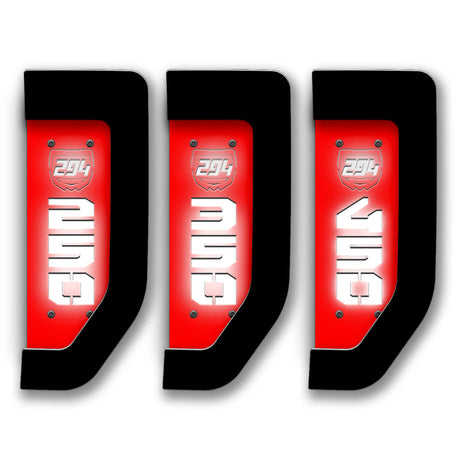 Moto Number Plate 2017-2022 Ford® Super Duty® Fender Badge Replacement Set - Fully Customizable - LED