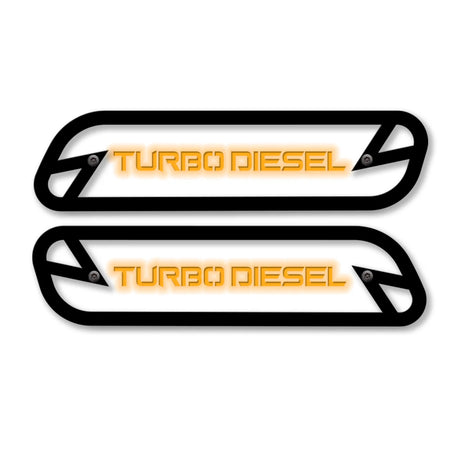 Turbo Diesel Hood Emblem Replacements - Fits 2019-2025 Ram® 2500, 3500, 4500 - Fully Customizable, LED